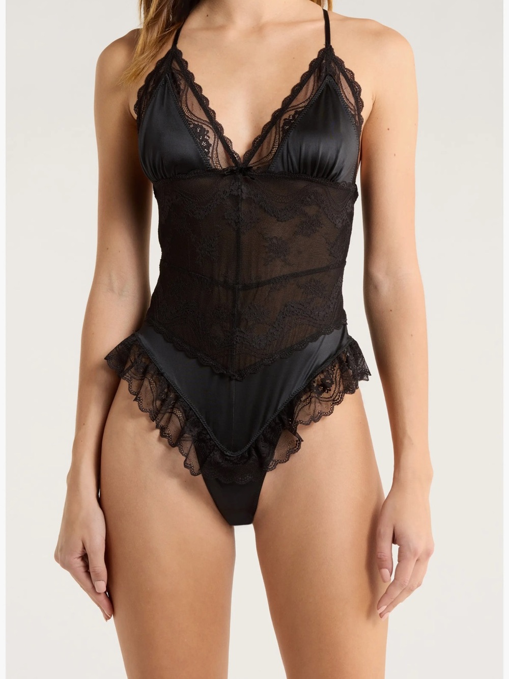 Free people black Lace Bodysuit Lingerie - Elegant Women's Intimates - Picture 2 of 3